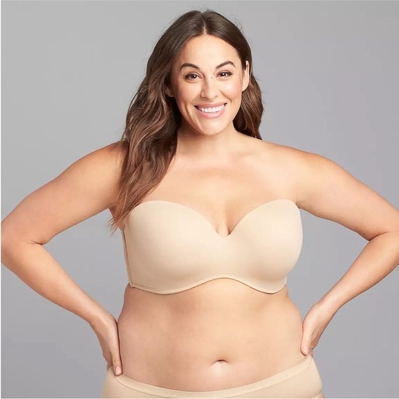 Cacique Other - NWT Cacique Nude Multi-Way Boost Strapless Bra in Cafe 46DDD